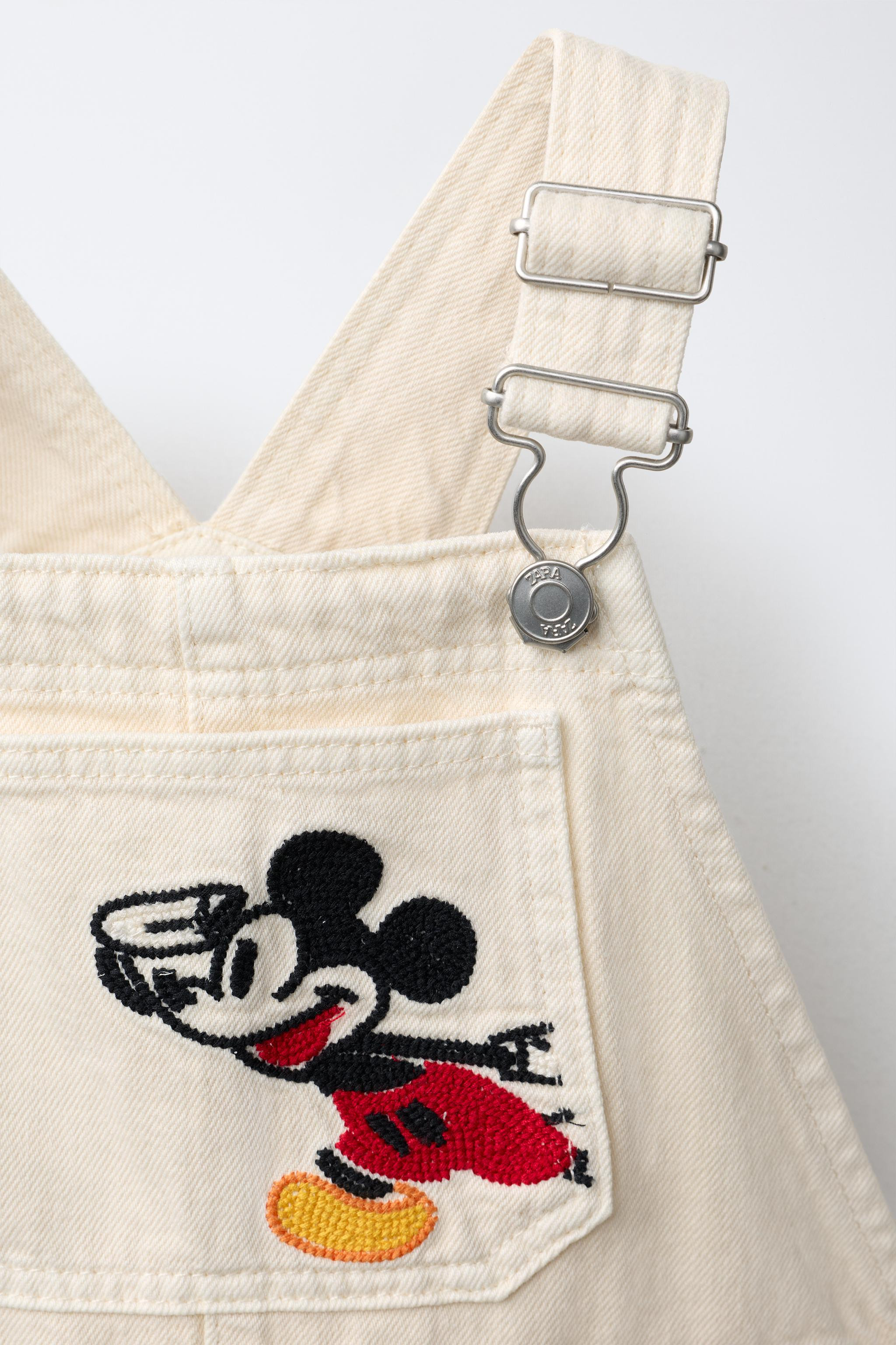 MICKEY MOUSE © DISNEY EMBROIDERED TWILL OVERALL SHORTS | Zara US