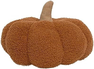 Pearhead Sherpa Pillow, Thanksgiving and Halloween, Modern Fall Home, Soft Fabric and Burlap Stem... | Amazon (US)