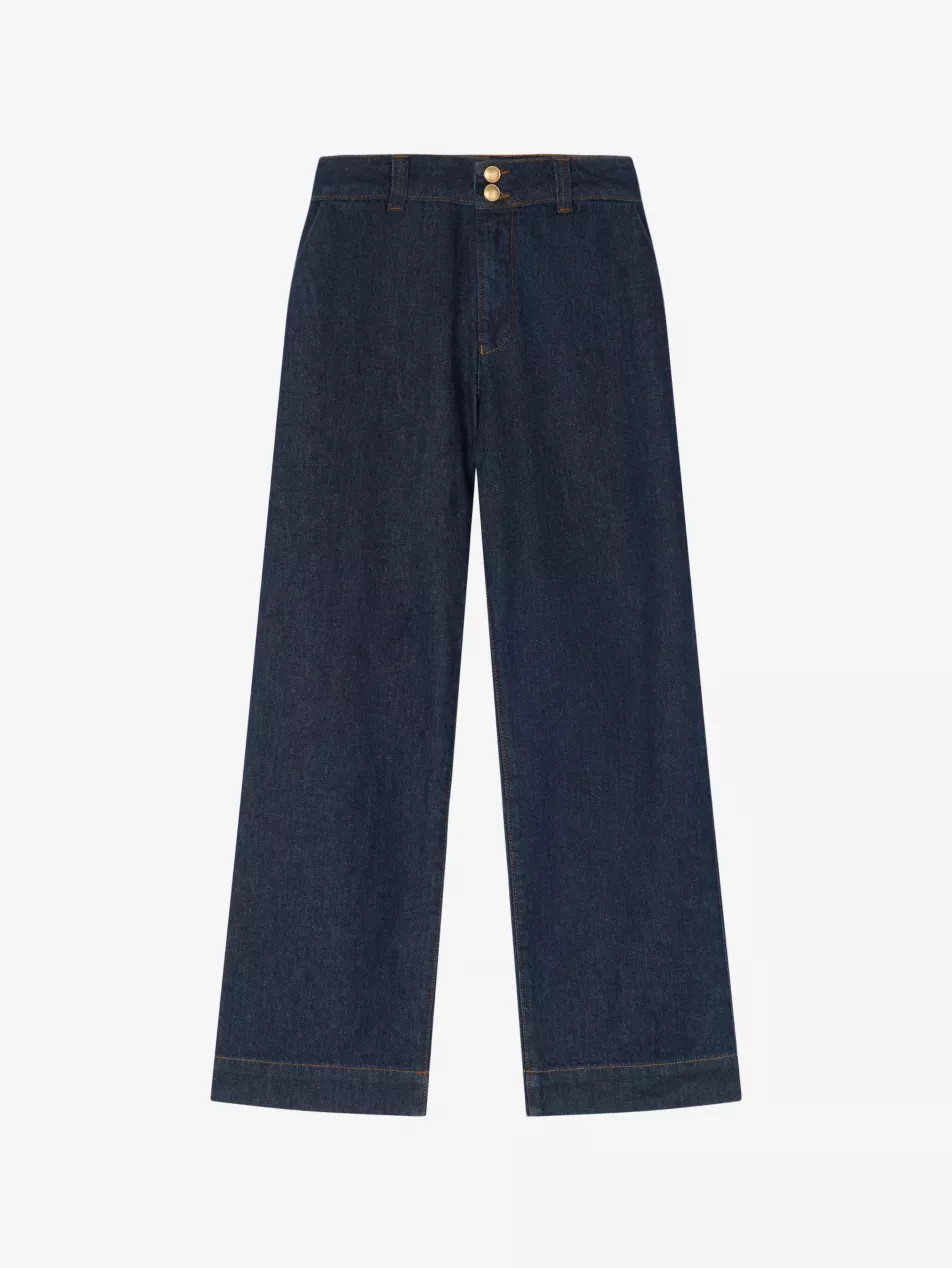Greta straight-leg mid-rise jeans | Selfridges