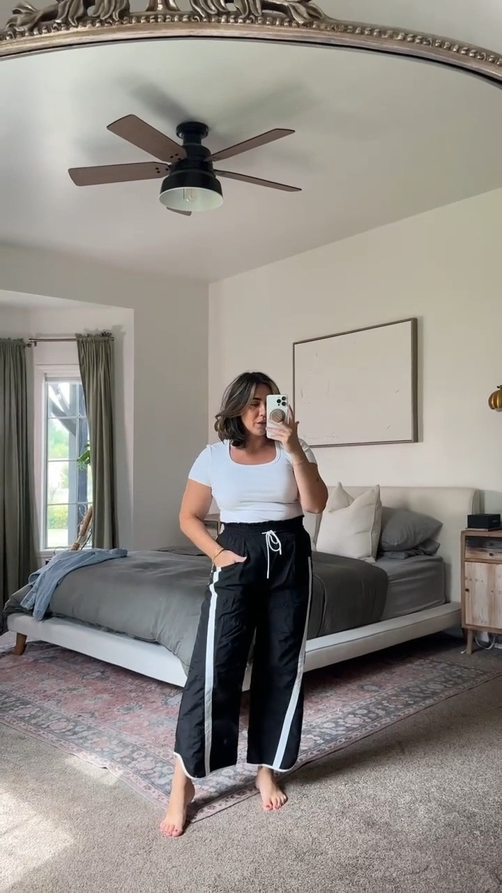 The cutest spring transitional outfit! This denim jacket is a staple for my spring outfits, it comes in a dark denim color too! The track joggers are such a vibe for fall. Free people inspired

Spring midsize outfit, early spring outfit, size 10

#LTKSeasonal #LTKootd #LTKMidsize