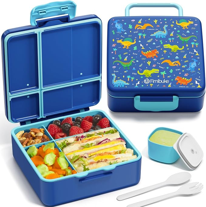 Fimibuke Bento Lunch Box for Kids, Toddler Bento Box with 4 Compartments | Leak Proof BPA Free Di... | Amazon (US)