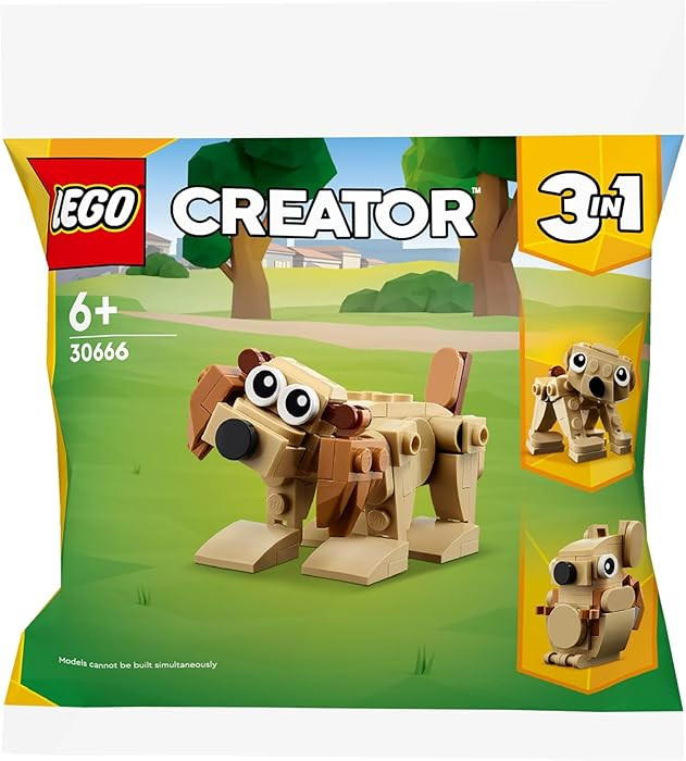 LEGO Creator 30666 Gift Animals Dog Bear Squirrel 3 in 1 Polybagged 75 Piece Set | Amazon (US)