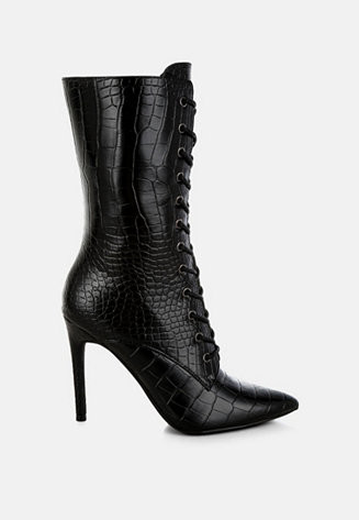 knocturn croc textured over the  boots - Macy's | Macy's