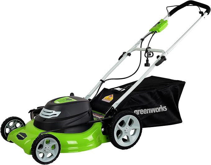 Greenworks 12 Amp 20-Inch 3-in-1Electric Corded Lawn Mower, 25022 | Amazon (US)