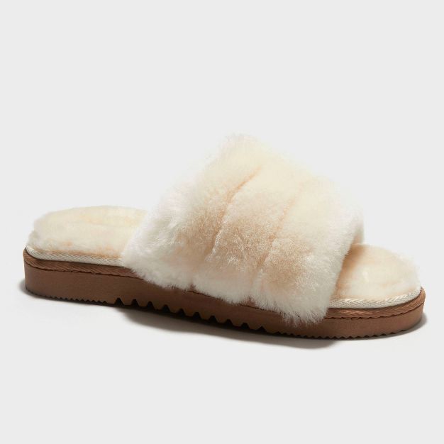 Women's dluxe by dearfoams Emerald Slide Slippers | Target