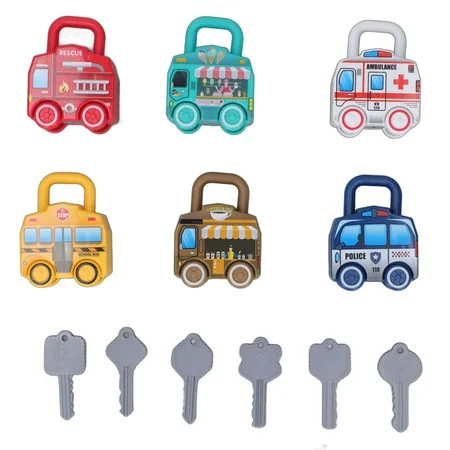 2024 Lock Key Car Toys Early Education Interesting Cartoon Sensory Key Car Toys for Children Kids g | Walmart (US)