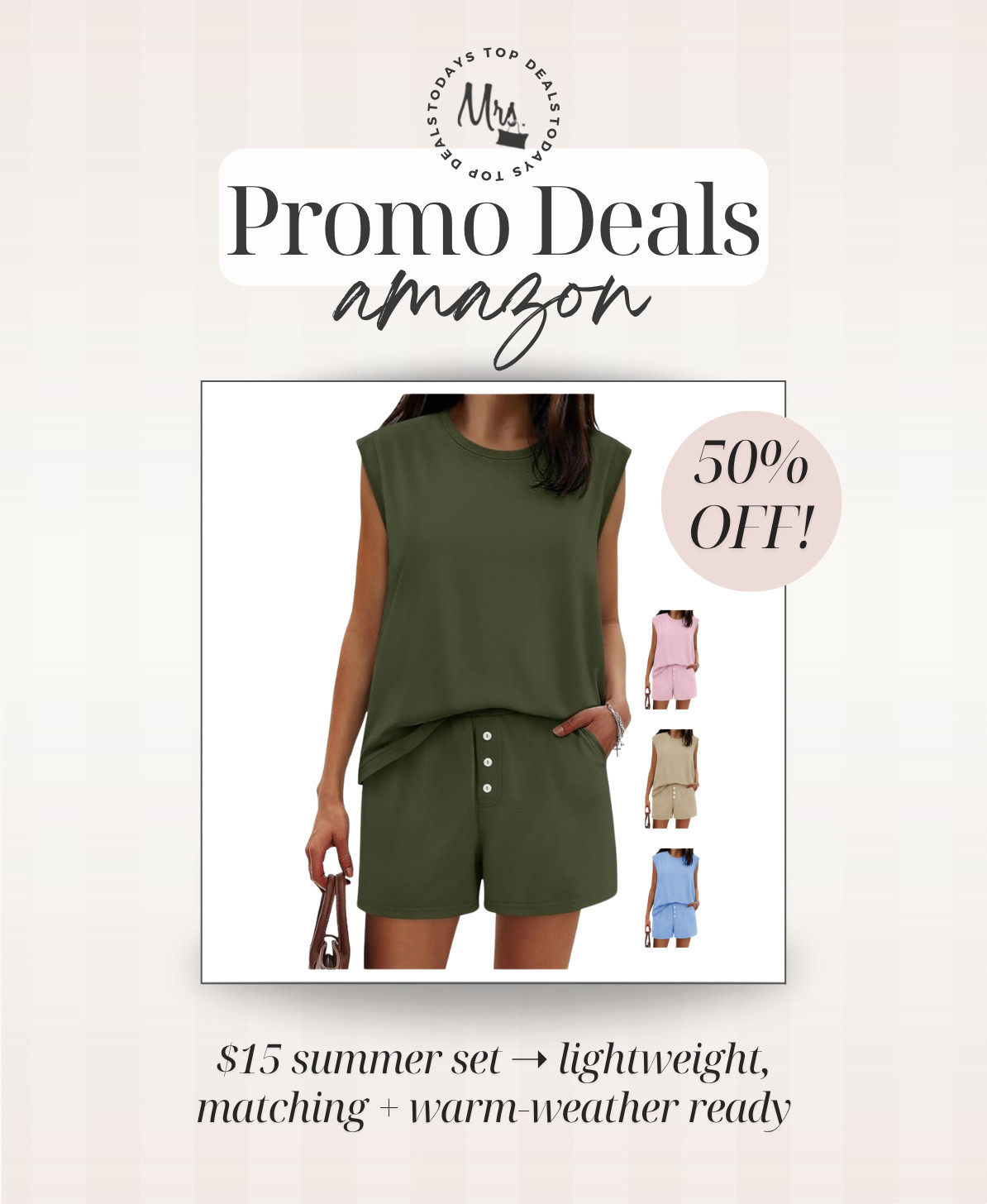 $15 summer set ➝ lightweight, matching + warm-weather ready 

 #LTKootd #LTKSeasonal #LTKSaleAlert