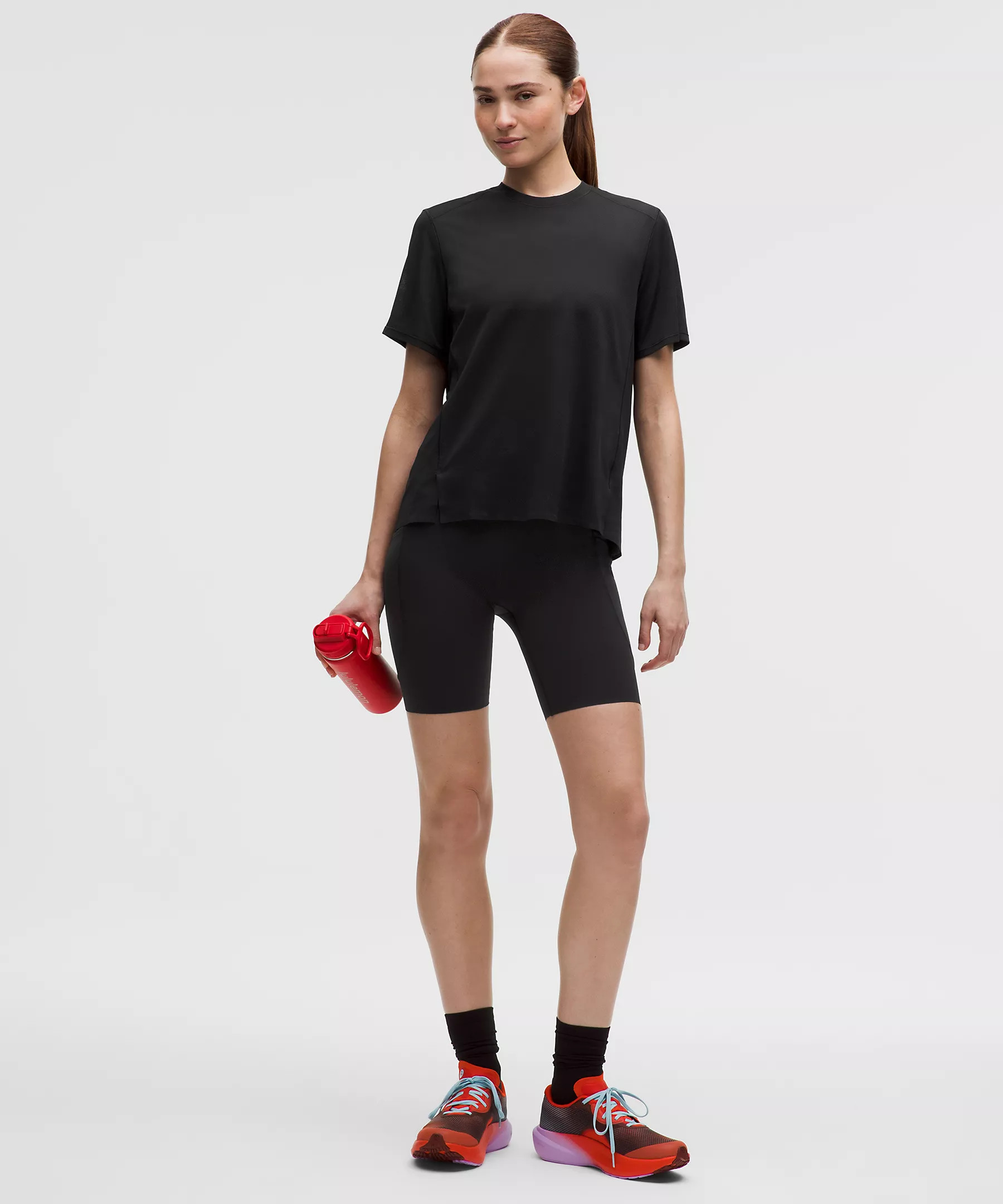 Fast and Free Short-Sleeve Shirt Perforated Stripe | Lululemon (US)
