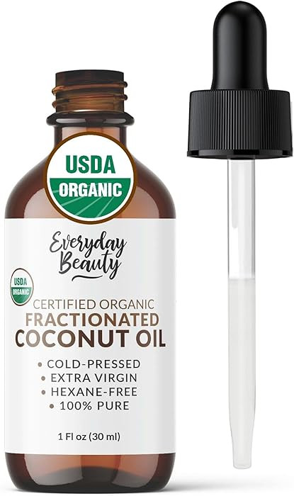 Organic Fractionated Coconut Oil | 100% Pure, Cold-Pressed | USDA Certified Organic | Amber Glass... | Amazon (US)