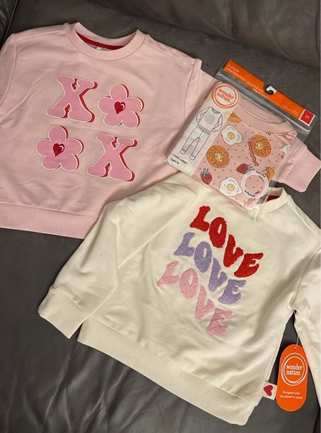 Cute toddler Valentine’s Day sweatshirts + pajamas 🩷

#LTKkids #LTKbaby #LTKSeasonal