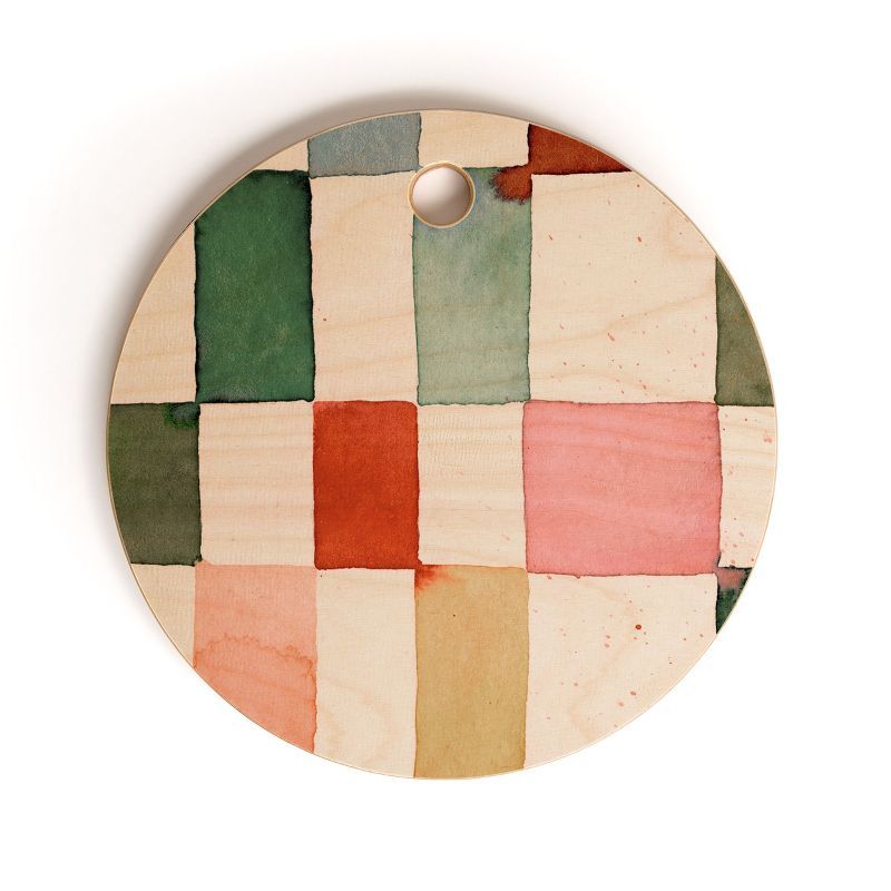Ninola Design Watercolor Checker Yuletide Rectangular Cutting Board - Deny Designs. | Target