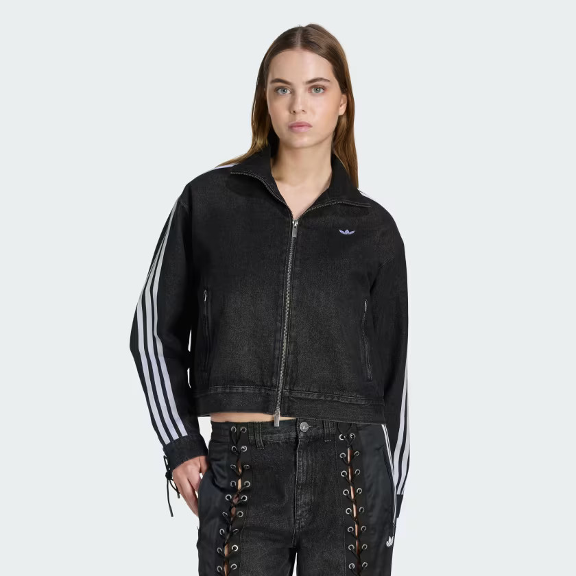 ADIDAS ORIGINALS DENIM LACING FB JACKET - Black | Free Shipping with adiClub | adidas US | adidas (US)