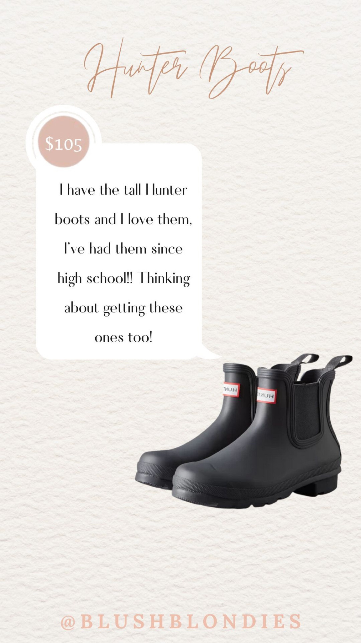 I have the tall pair of hunter boots and love them so much. I got them several years ago and they are still in great shape. I have these short Chelsea styled boots on my wish list 

#LTKshoecrush #LTKCyberweek #LTKSeasonal