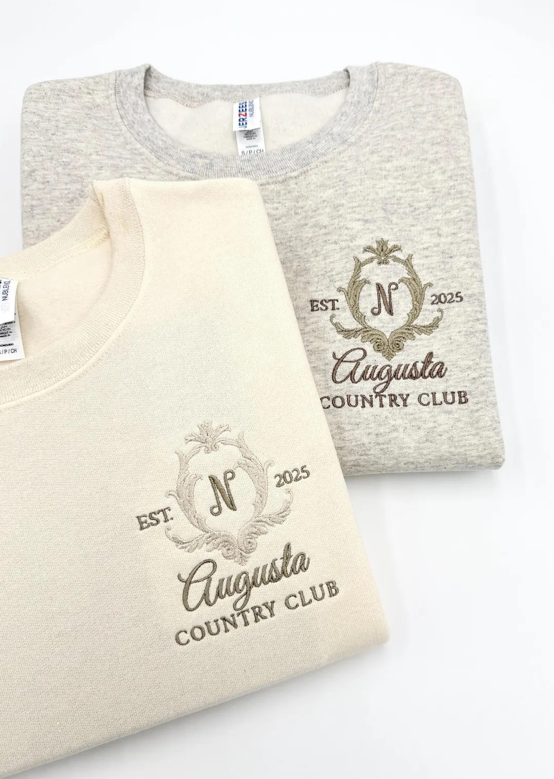 Embroidered Family Crest Sweatshirt: Vintage Country Club Crewneck | Etsy (US)