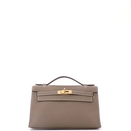 Pre-Owned Hermes Kelly Pochette Swift in Grey at Nordstrom, Size X-Small | Nordstrom