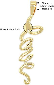 Amazon.com: Charm America - Gold Vertical Love Charm - 10 Karat Solid Gold : Clothing, Shoes & Jewel | Amazon (US)