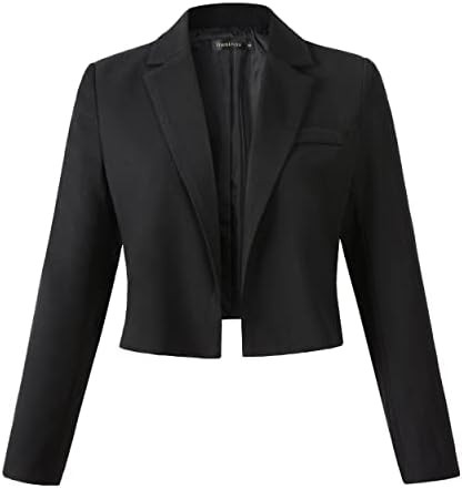 Beninos Womens Casual Blazers Open Front Cropped Blazer Jacket | Amazon (US)