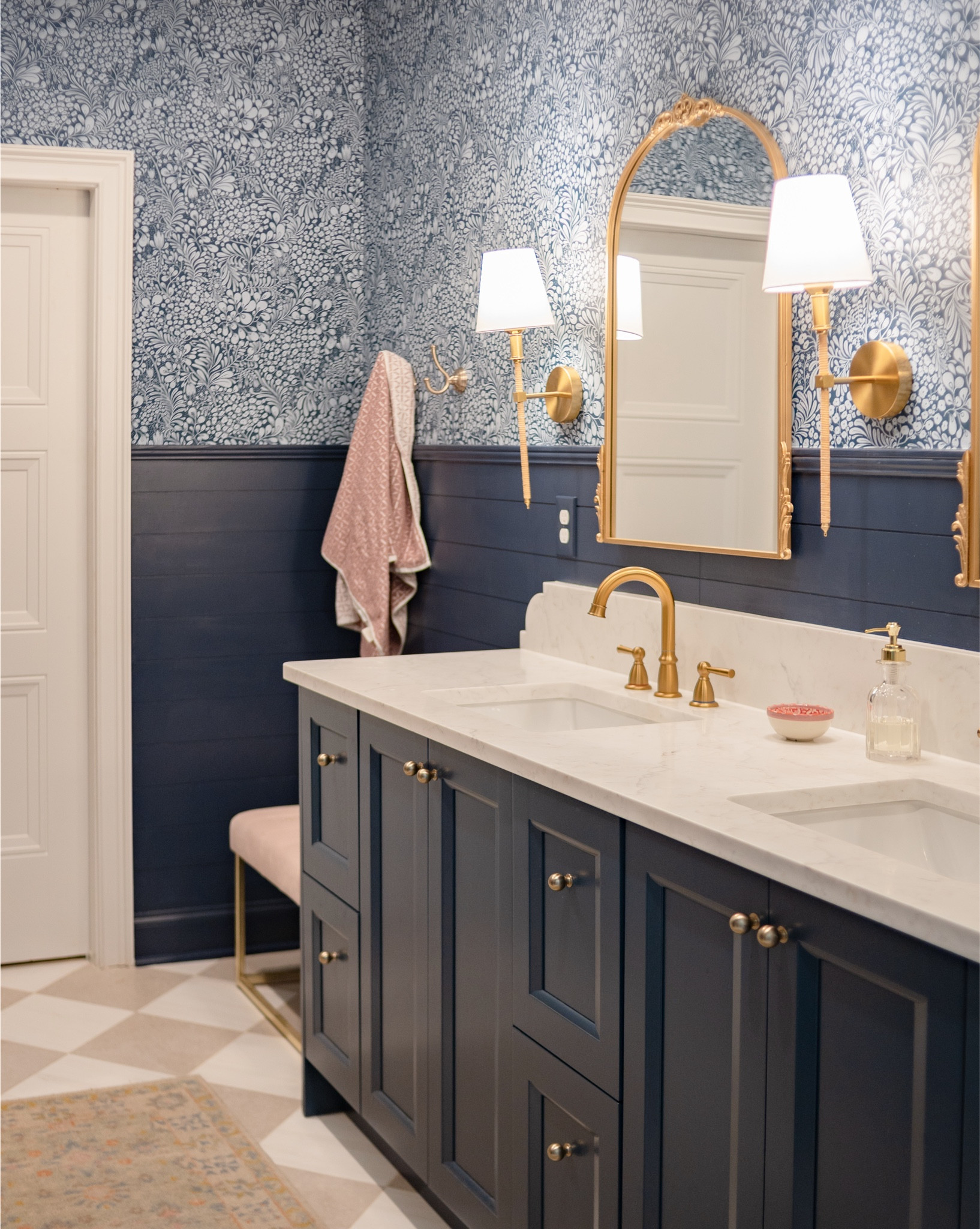 The power of paint and wallpaper 🤩 And zoom in on the countertop backsplash… one of my favorite details in the space! 

#LTKHome