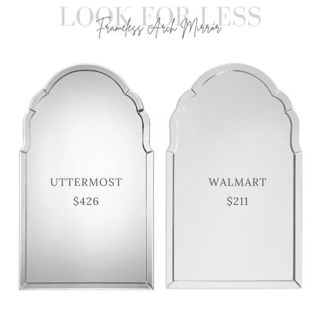 LOOK FOR LESS frameless arched mirror Walmart vs. Uttermost #lookforless #mirror #decor #decorating #interiors 

Follow my shop @JillCalo on the @shop.LTK app to shop this post and get my exclusive app-only content!

#liketkit #LTKhome #LTKSale #LTKsalealert
@shop.ltk
https://liketk.it/4iQV8

#LTKsalealert #LTKhome #LTKstyletip