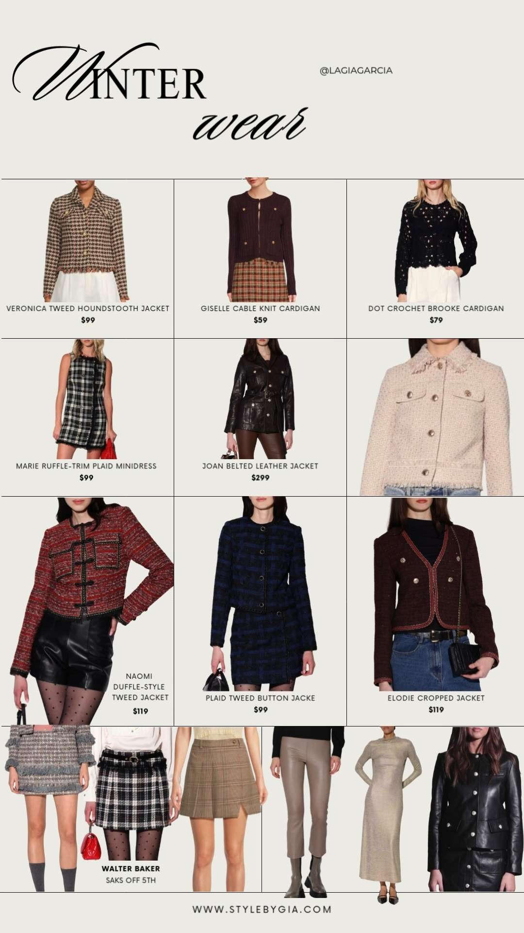 Chanel-inspired style from Saks Off 5th by Walter Baker. I love these classic style picks that are perfect for actually keeping warm in Winter whilst looking chic. Perfect for layering! 🧥 

 #LTKSeasonal #LTKWorkwear #LTKTravel