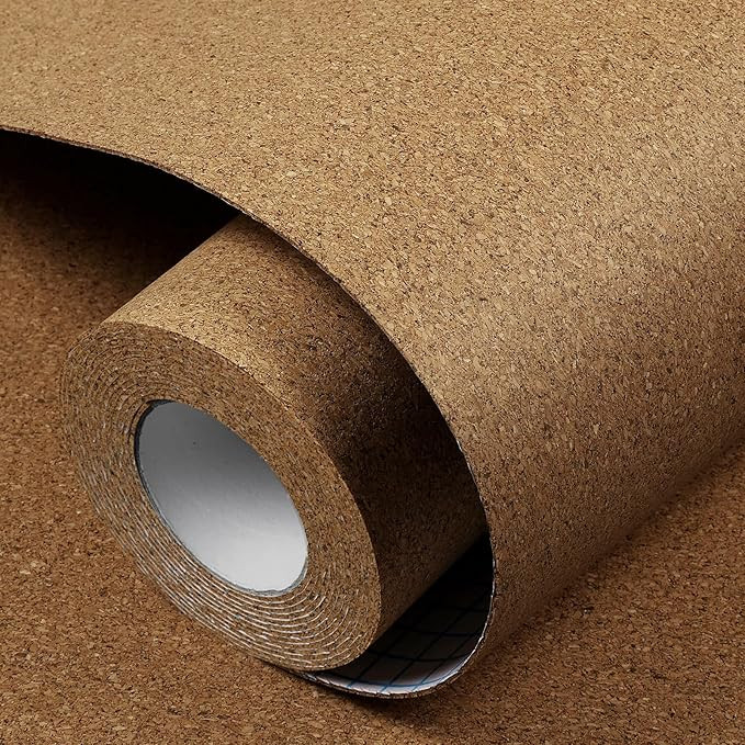 LaCheery Multi-Purpose Cork Roll with Adhesive Backing Natural Cork Shelf Liner 79x12 Inch 1.5mm ... | Amazon (US)