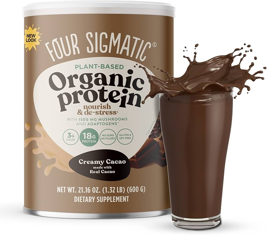 Four Sigmatic Organic Plant-Based Protein Powder Creamy Cacao Protein with Lion’s Mane, Chaga, ... | Amazon (CA)