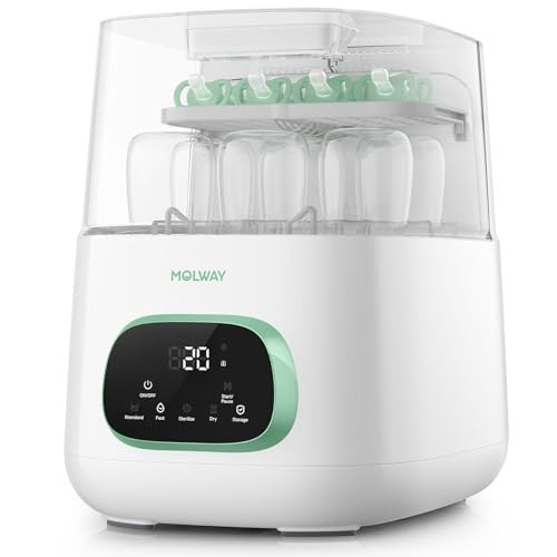 MOLWAY【Upgraded】Baby Bottle Washer, Sterilizer and Dryer, All-in-One Pro Cleaning Machine for Bottles, Pump Parts & Baby Essentials, Effortless Care, Replaces Hand Washing | Amazon (US)