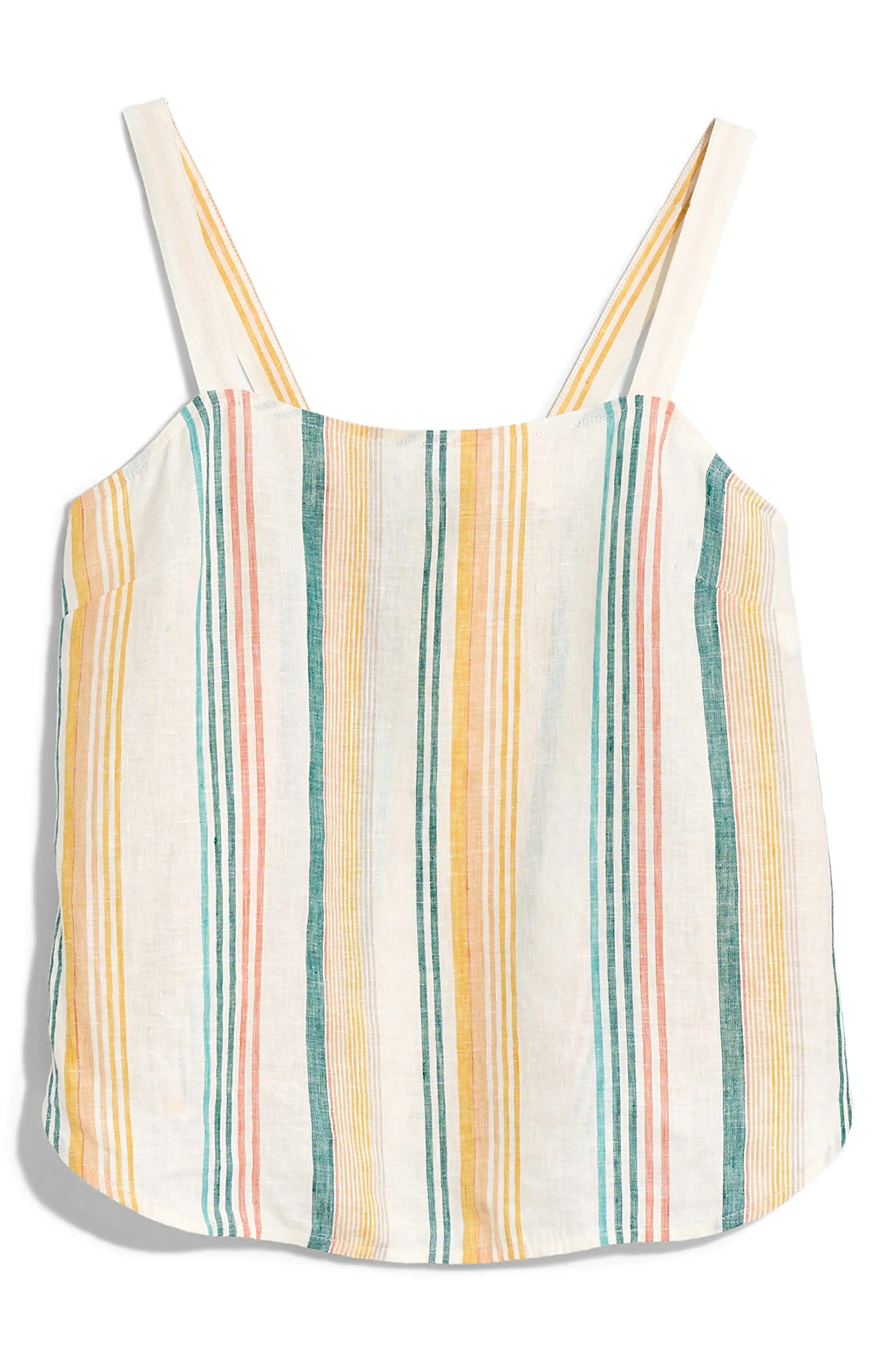 Pineapple Stripe Linen Camisole | Nordstrom