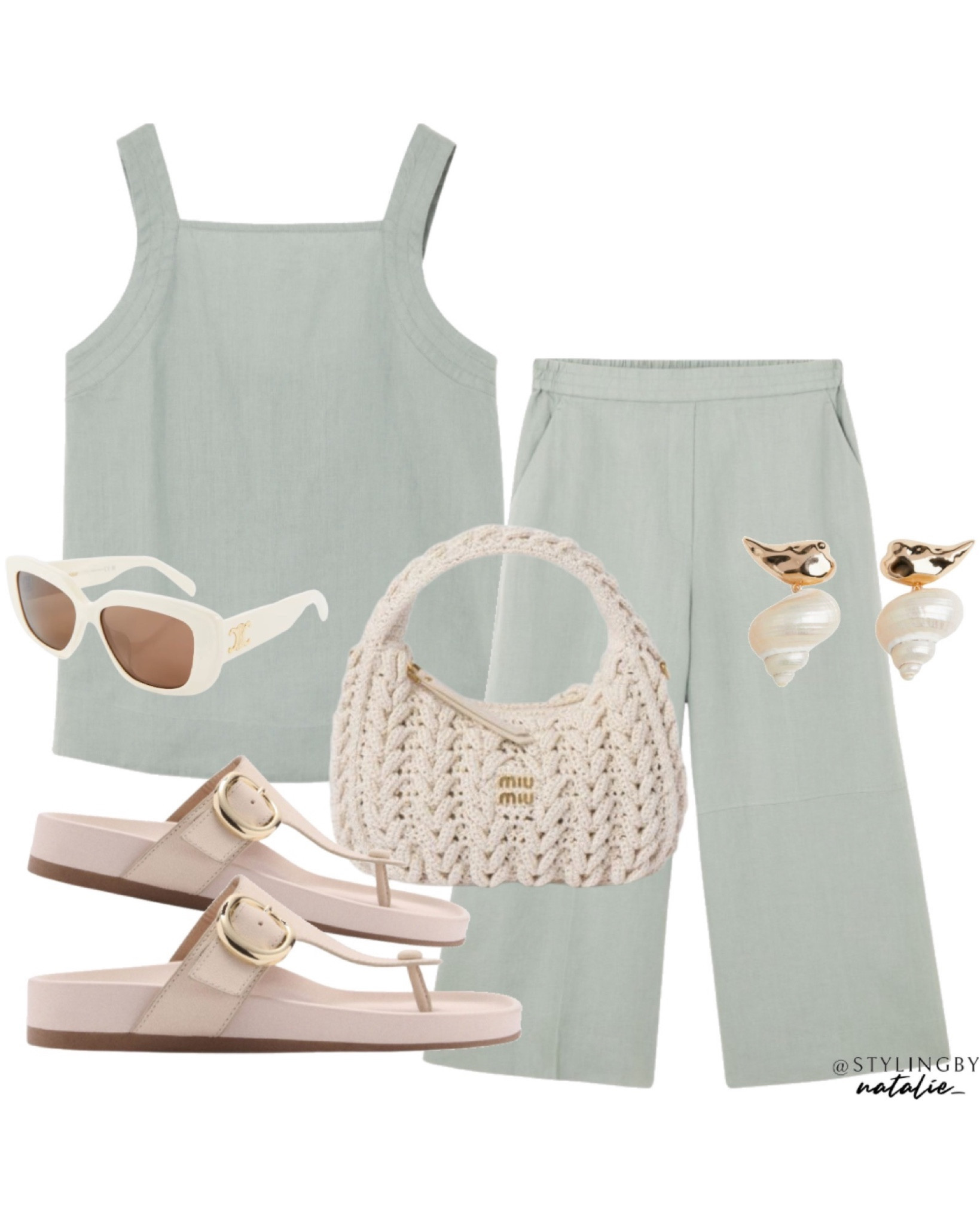 Linen co-ord set, culottes, tie back linen top, Miu Miu crochet bag, flat sandals & sunglasses.
Matching set, holiday outfits, summer outfit.

#LTKsummer #LTKuk #LTKstyletip