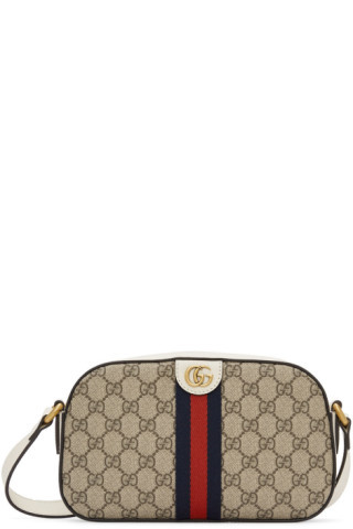 Beige Ophidia Camera Bag | SSENSE