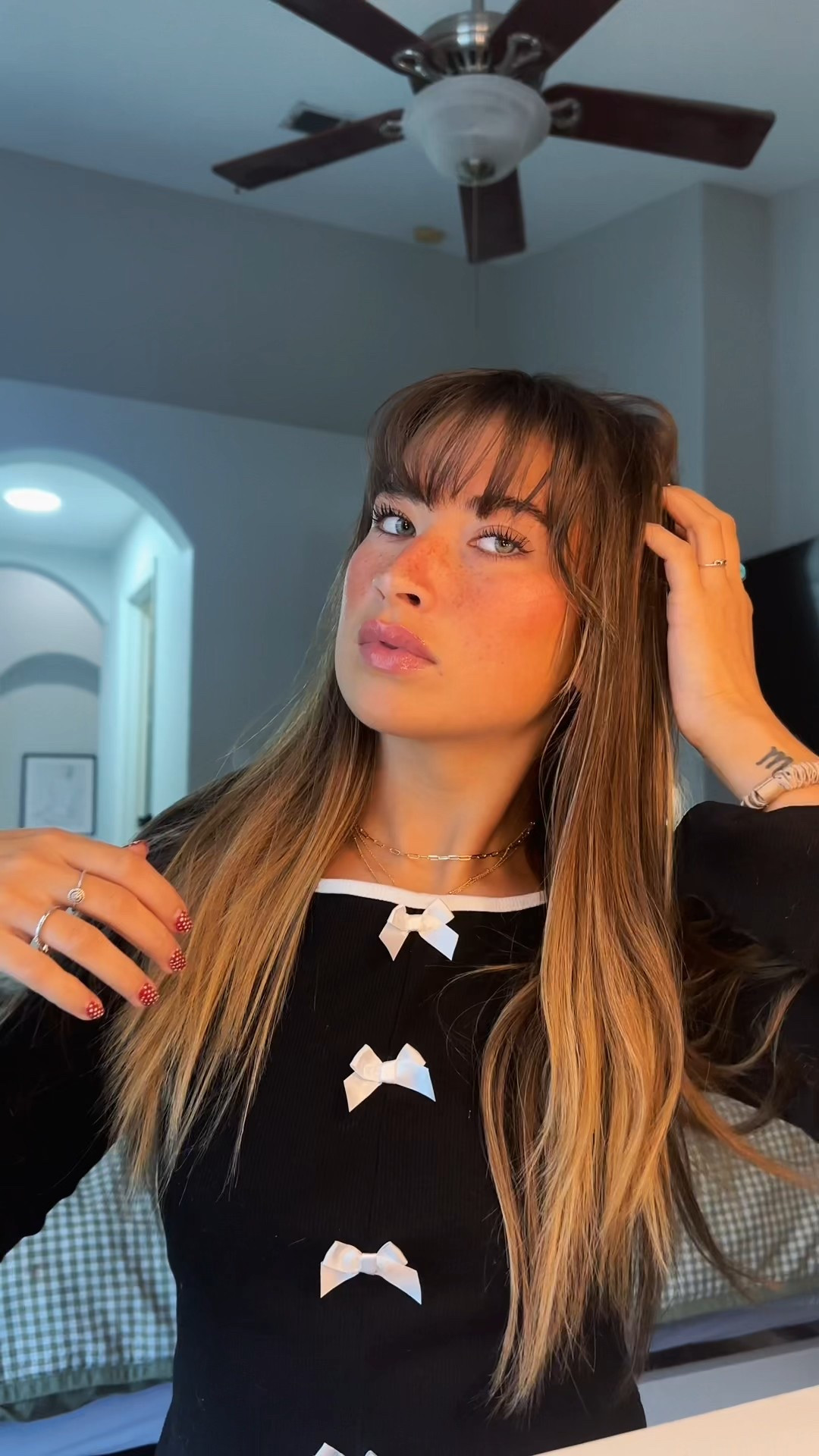 Decided to style the bangs today 😇

#LTKmorningroutine #LTKgrwm #LTKCyberWeek