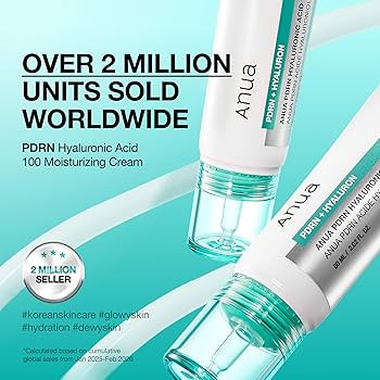 Anua PDRN Hyaluronic Acid 100 Moisturizing Cream, Lightweight, Non-Greasy Hydrating Face Moisturi... | Amazon (US)