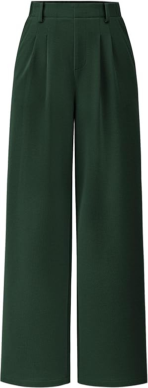 PRETTYGARDEN Women's Wide Leg Dress Pants Dressy Casual High Elastic Waisted Work Office Trousers... | Amazon (US)