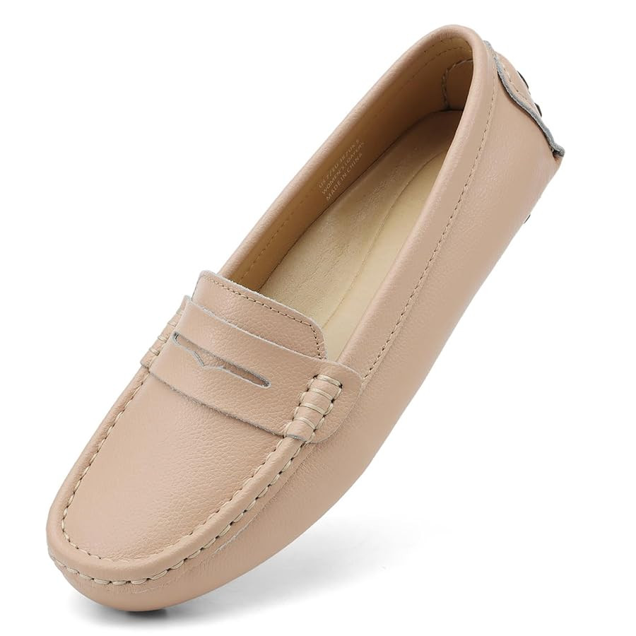 Artisure Women's Classic Comfort Leather Penny Loafers Casual Slip-Ons Lightweight Walking Flats ... | Amazon (US)
