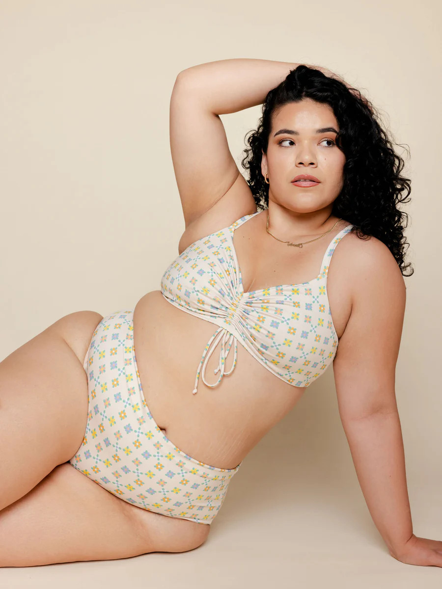 High Waisted Full Coverage Bottoms in Prairie | Kitty & Vibe