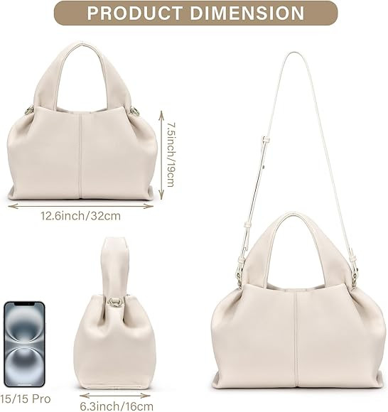 oscaurt Handtasche Damen Mittelgroß Umhängetasche PU Leder Crossbody Bag Schultertasche Damen D... | Amazon (DE)