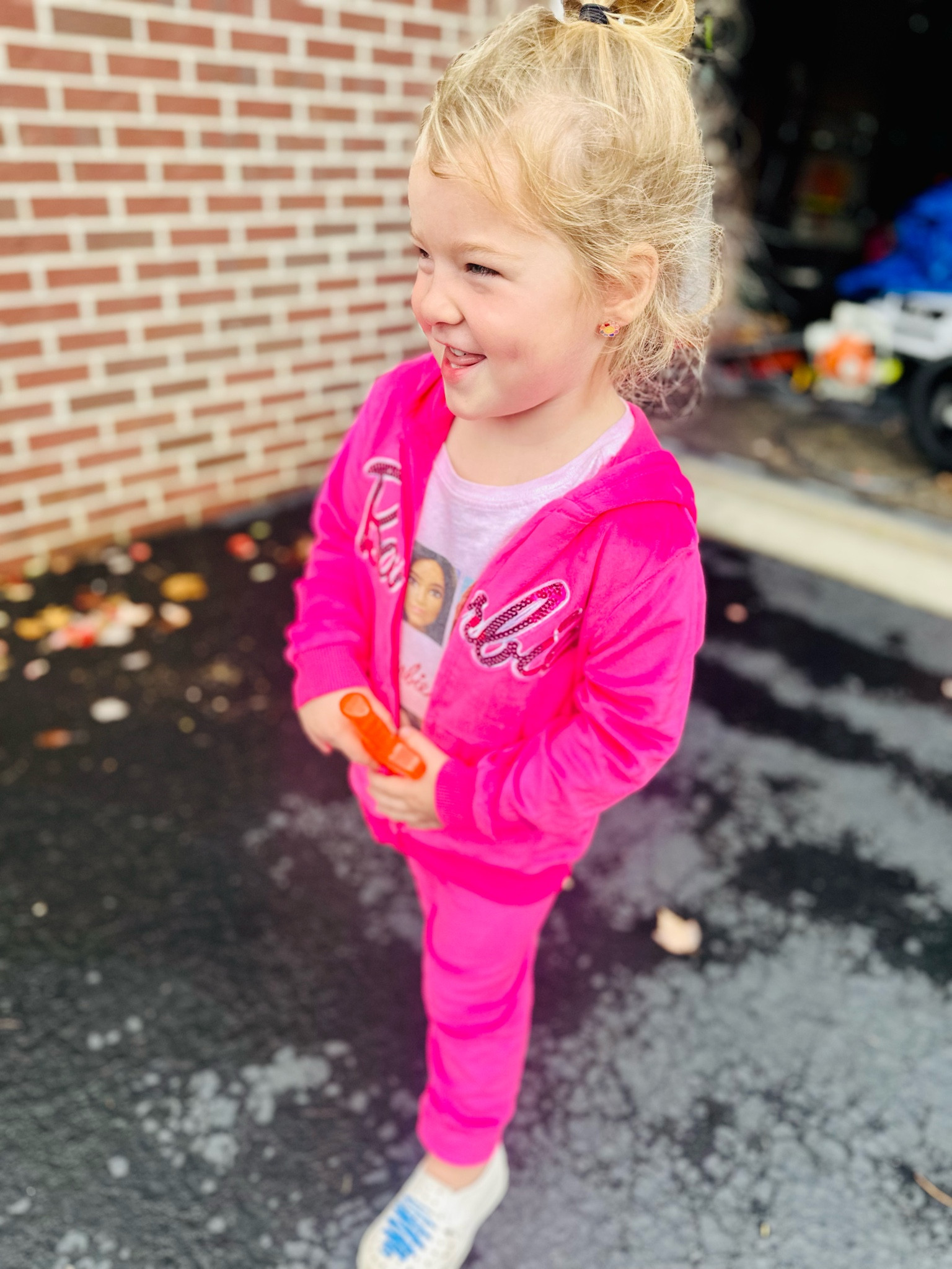 Calling all #barbie lovers! This sparkly velour Barbie track suit is the perfect #fall #fit #hotpink #toddlerstyle plus it’s on major sale! 

#LTKsalealert #LTKkids #LTKstyletip