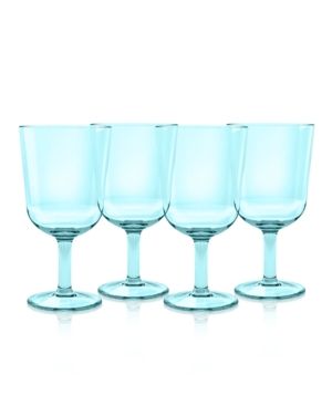 TarHong Simple Wine Glass, Aqua, 16 oz, Premium Plastic, Set of 6 | Macys (US)