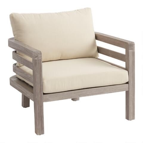 Graywashed Acacia Marciana Outdoor Chair | World Market