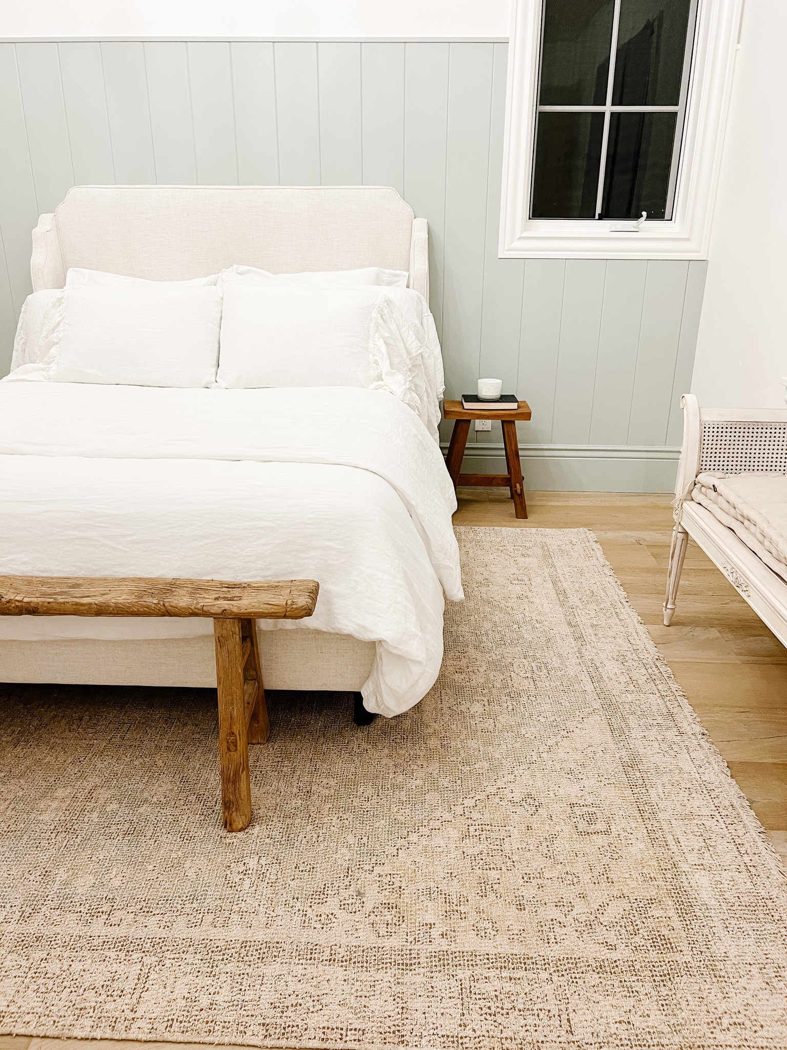 I love this rug!  It is very neutral, but has a slight ocean color, similar to my paint, in the center!  I love it so much I may buy a second one for my room!

#LTKhome