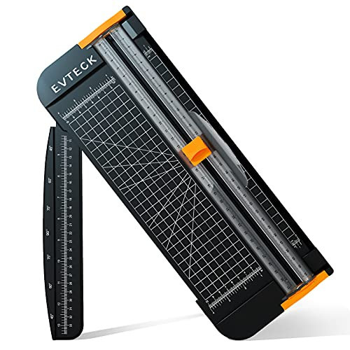 Evteck Paper Cutter 12 Inch Paper Trimmer Slider Crafting Scrapbooking Supplies for A4 Vinyl Photo Cardstock with Security Blade and Foldable Ruler | Amazon (US)