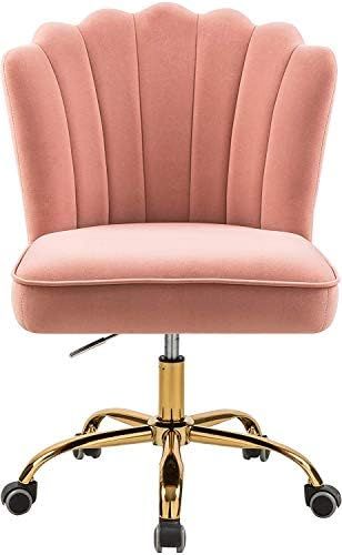 MOJAY Home Office Chair Modern Comfortable Velvet Desk Chair,360° Swivel Height Adjustable Recep... | Amazon (US)