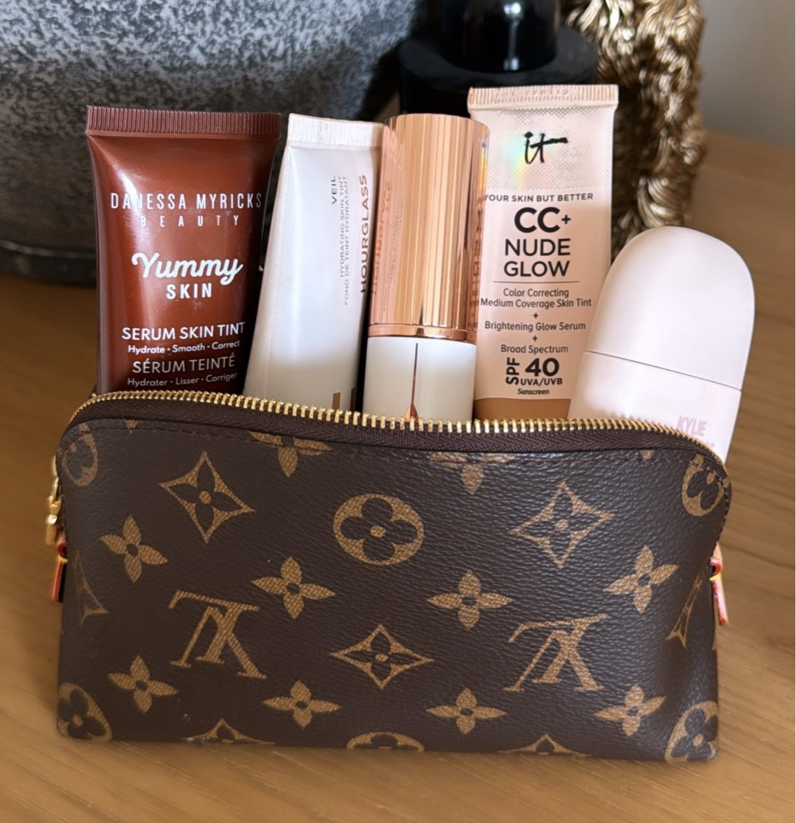 My favorite skin tints! Summertime is here and I love reaching for a skin tint or cc cream during this time of year instead of a foundation 🌞

Shades:
Charlotte Tilbury sheer tint stick (used as a glowy base): 7.5 
Hourglass Skin Tint - 9
IT Cosmetics Nude Glow CC cream - Medium Tan (I go up one shade in this formula it runs light)
Danessa Myricks Yummy Serum Skin Tint - 6
Kylie Cosmetics Skin Tint - 4.5WN

#LTKBeauty