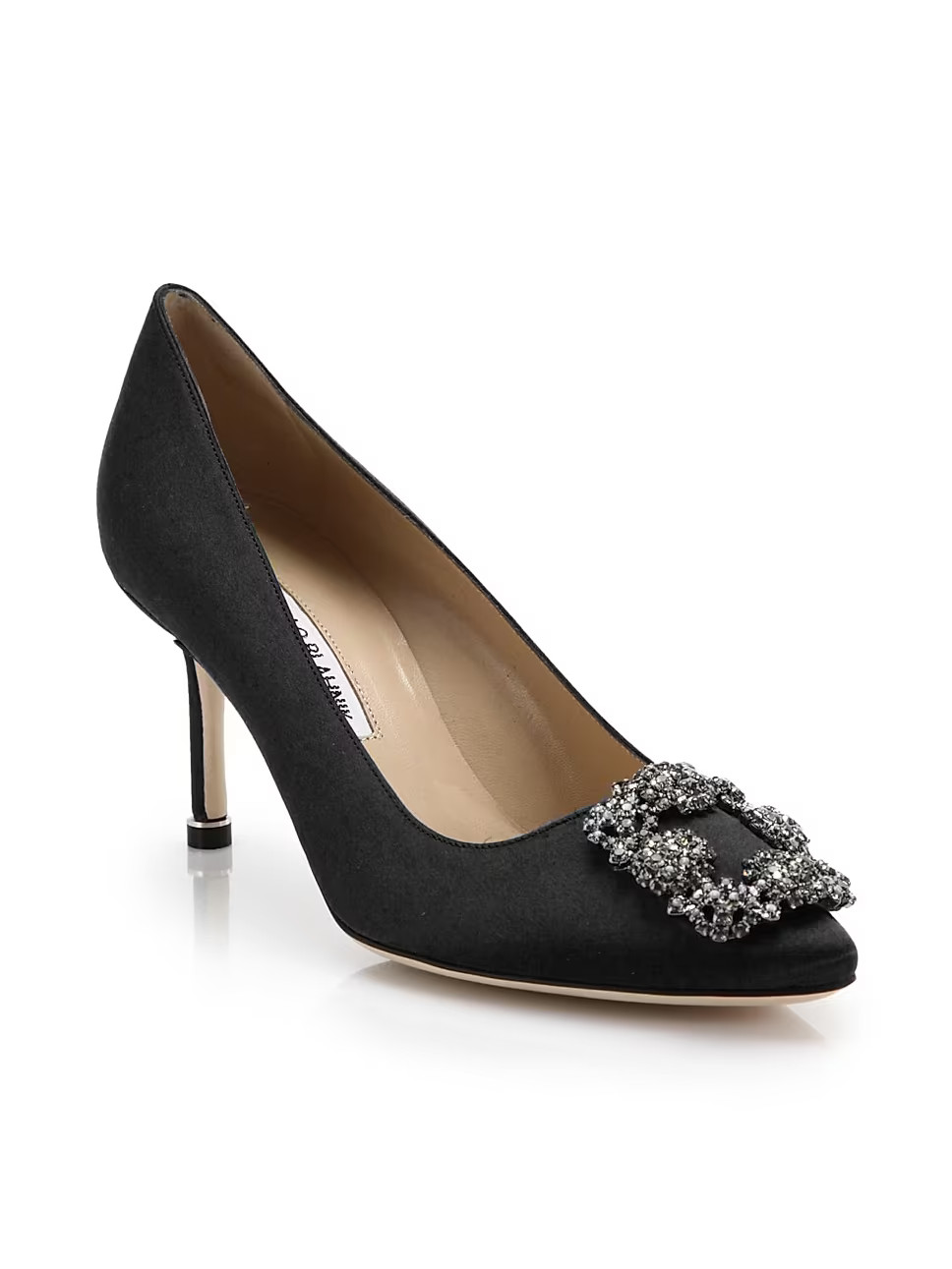 Hangisi 70MM Embellished Satin Pumps | Saks Fifth Avenue