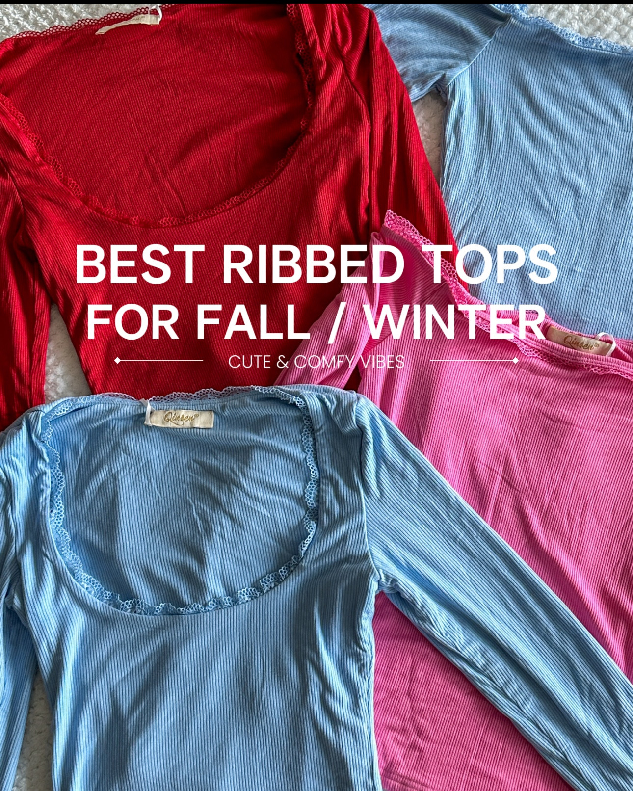 Just found these super cute long sleeve tops that are perfect for fall & winter! They’re new releases from an Amazon brand called Qinsen. I usually like their tees, but these are a new style & fabric than I’m used to. Let’s review, shall we? 🩷⬇️
 Brand: Qinsen Where to buy: Amazon Size I got: Small ~ it fits true to size since it has a lot of stretch, but the style is meant to be fitted & tight Colors featured: red, sky blue, rosy Current price: $25 each (or $19 with a $6 coupon) Material: 95% Modal, 5% Spandex
 ✅ Pros: • Material ~ I love this fabric and how flattering it is! It’s double-lined so it’s thick yet snatches you in the waist for a flattering fit. Definitely up to my standards after trying the other pieces Qinsen makes • Price ~ these are priced SUPER well so you can stock up on a couple of your favorite colors. And that leads me to my next point.. • Colors offered ~ these come in a perfect variety of shades, including black, grey, mocha, white, and the pink & blue shown here
 🤔 Cons: • Size range ~ so far these only come in sizes S, M, and L but that might be because they just launched these tops. I’ll give it time since the brand’s other pieces are offered in additional sizes
 What do you think of these tops? Note that these are two separate styles & listings, you can check out the slides for the keywords to search in order to find them 🥰 
  #amazonfashionfinds #fashionfinds #fallfashiontrends #amazonhaul

#LTKStyleTip #LTKSeasonal #LTKFindsUnder50