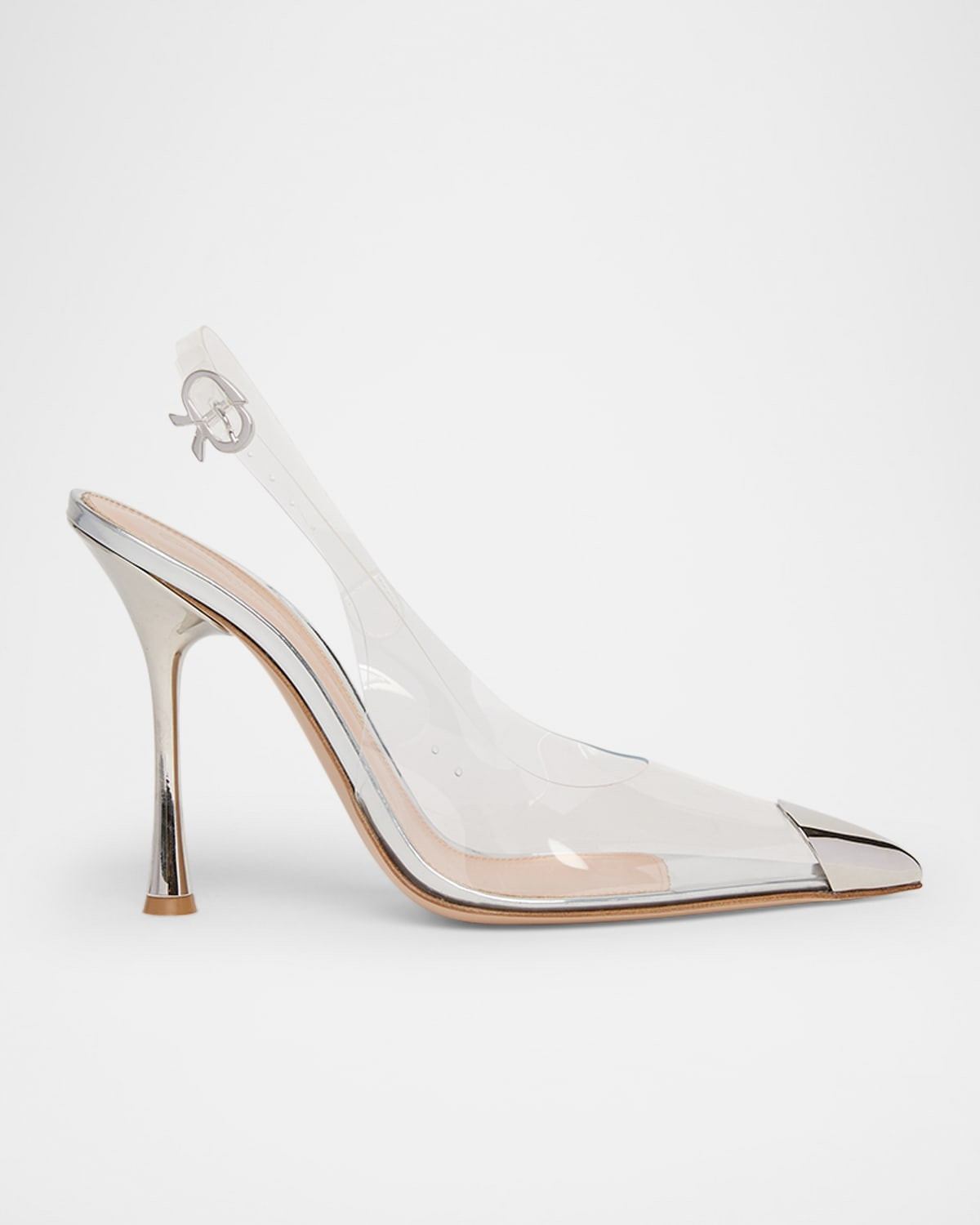 Plexi Metal Cap-Toe Slingback Pumps | Neiman Marcus
