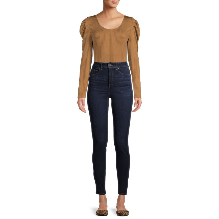 Time and Tru Women's Puff Sleeve Bodysuit | Walmart (US)