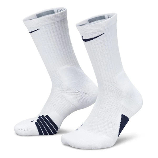 Adult Nike Elite Crew Basketball Socks Large White/Black | Scheels