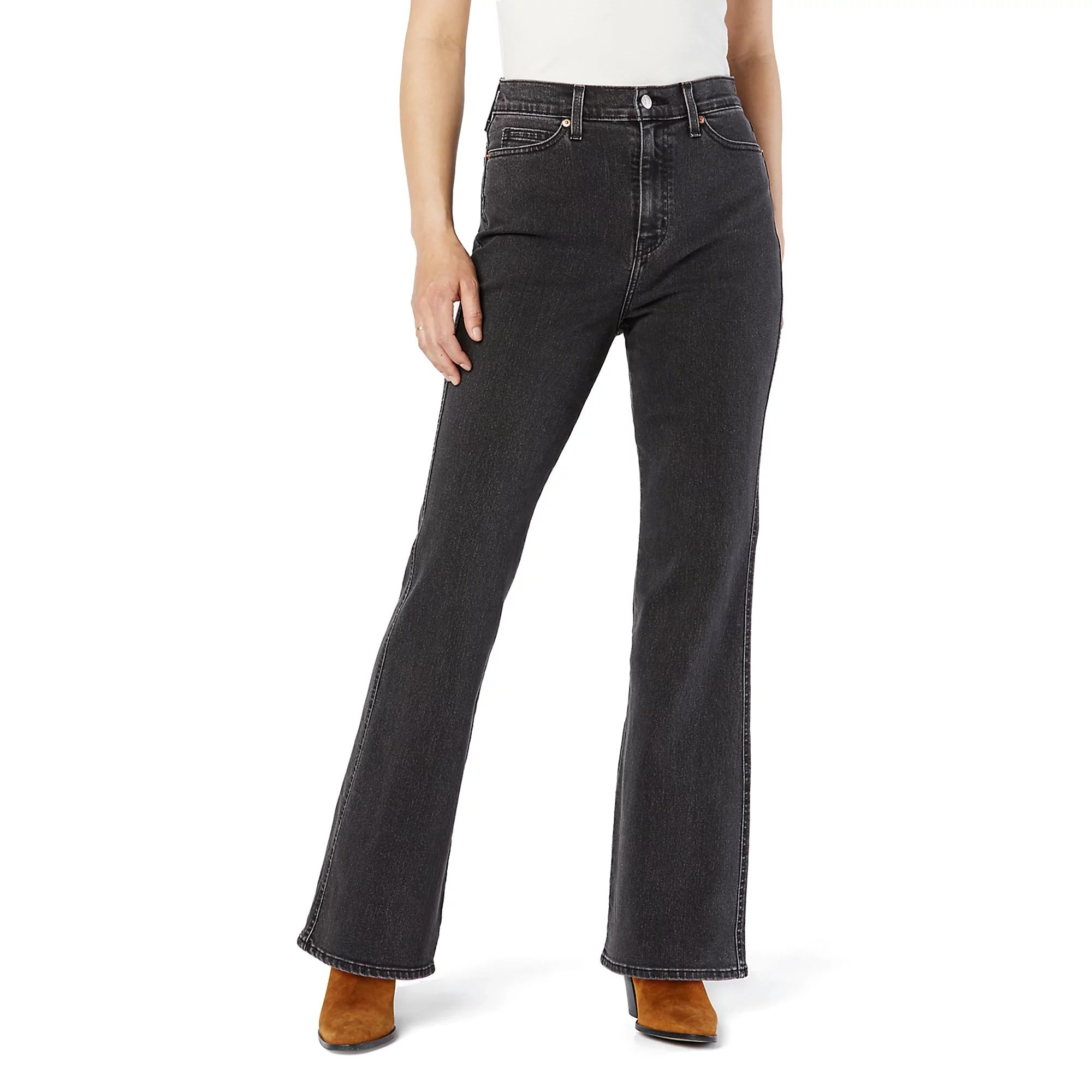 Signature by Levi Strauss & Co. Women's Heritage High Rise Flare Jeans - Walmart.com | Walmart (US)
