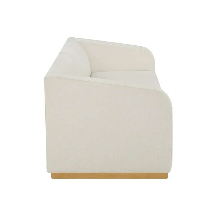 Better Homes & Gardens Lillian Channel Tufted Sofa 83.5" Cream Linen | Walmart (US)